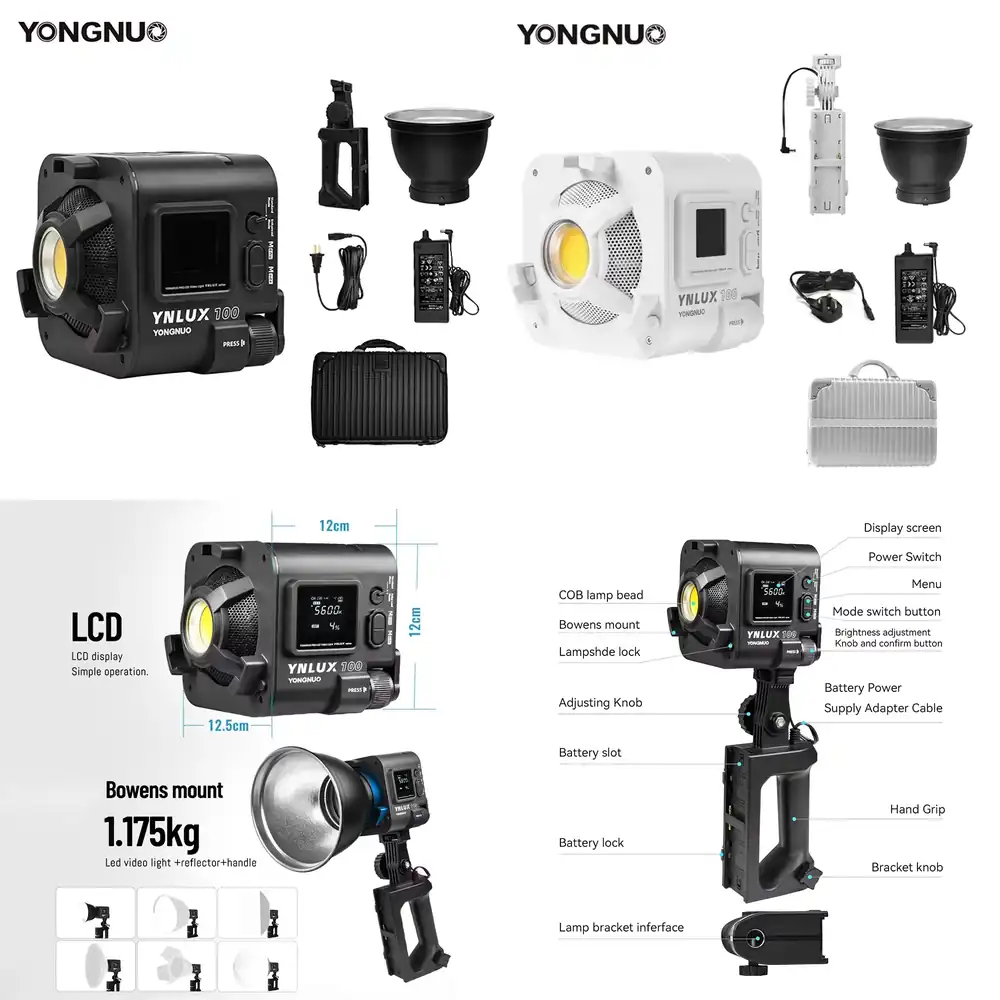 Photography Studio - YONGNUO YNLUX100 100W 3200K-5600K Kompaktowa, przenośna