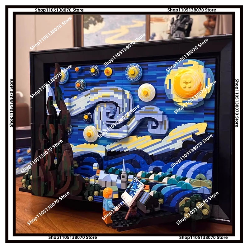 Photography Architecture - Van Gogh Gwieździsta Noc 3D Klocki