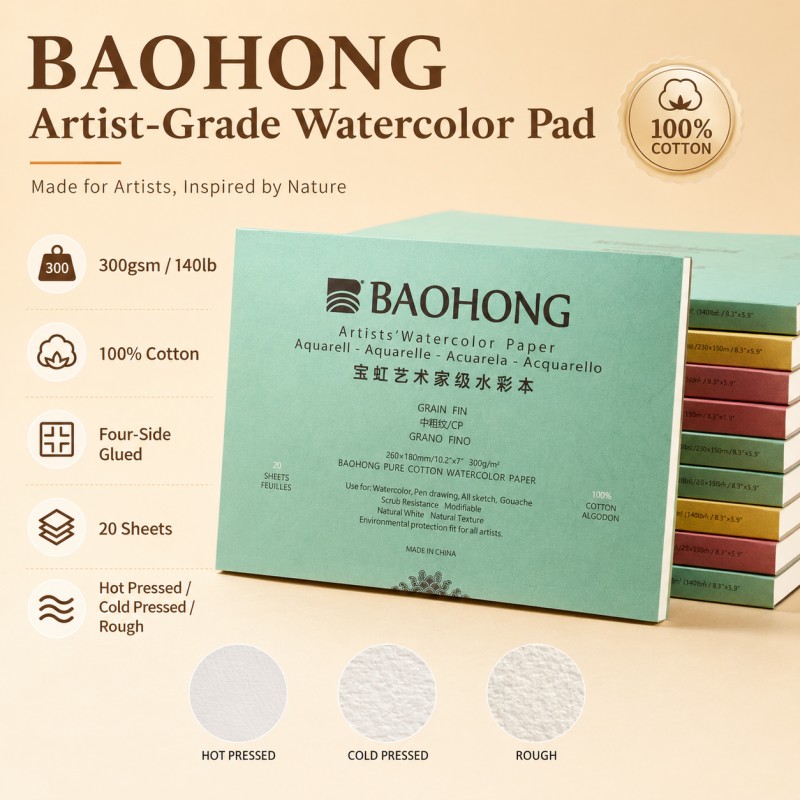 Photography Architecture - BaoHong Blok Papieru Akwarelowego Artystycznego 300gsm