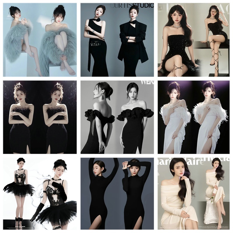 Photography Studio - Nowa Moda Prosta Atmosfera Portret Dziewczyny