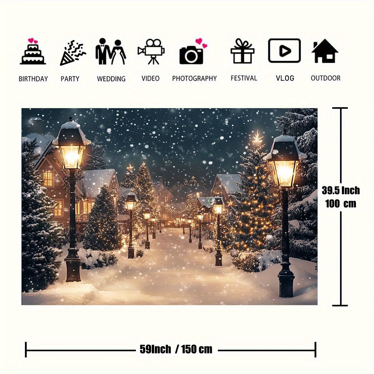 1 sztuka, tło zimowej wioski - – Photography Urban recenzja i cena